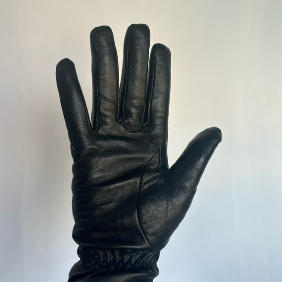 Black genuine leather gloves - Picture 6 of 6